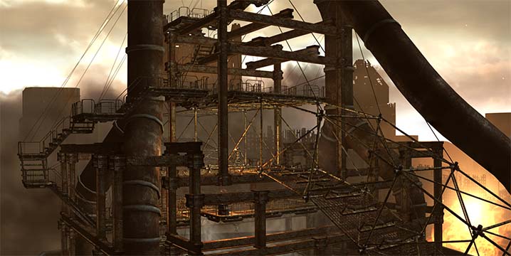 Fallout 3 Panorama The Pit, Steelworks after clearing if of Trogs and Wernher